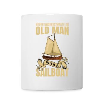 Ne sous-estimez jamais un vieux marin - Mug blanc - blanc - Devant