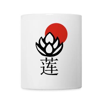 Black Lotus and Red Sun - Mug - white - Front