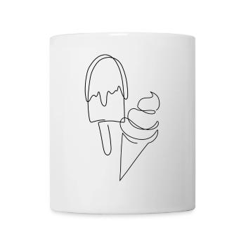 "IceIce (Baby)" Sommer Lineart Eis / Ice Cream - Tasse - Weiß - Vorne