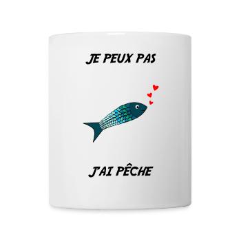 POISSON. POISSON D'AVRIL. VACANCES. ETE. HUMOUR - Mug blanc - blanc - Devant