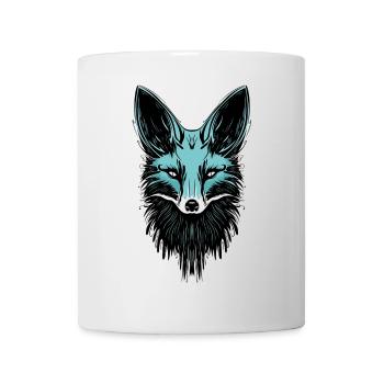 Turquoise Fox Tattoo Woodland Animal Autumn Winter - Mug - white - Front