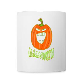 Citrouille automnale pour Halloween - Mug blanc - blanc - Devant