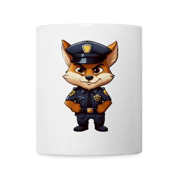 Renard policier - Mug blanc - blanc - Devant
