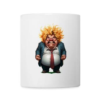 Caricature de citoyen en colère - Mug blanc - blanc - Devant