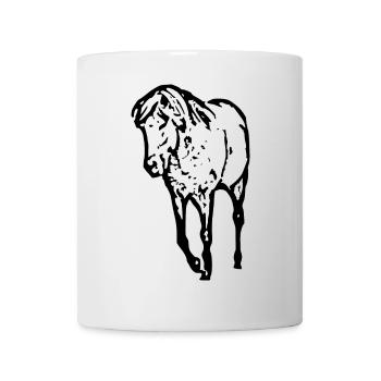 Pferde T-shirt Geschenk Reiter  - Tasse - Weiß - Vorne