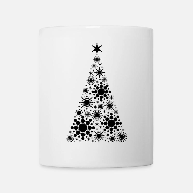 Sapin de Noël / Sapin de Noël fait de cercles - Mug blanc - blanc