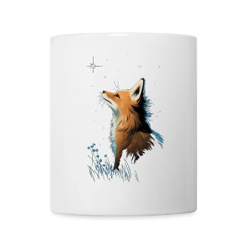 Renard au ciel étoilé - Mug blanc - blanc - Devant