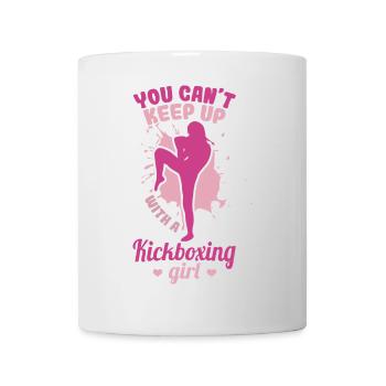 Vous ne pouvez pas suivre une fille de kickboxing - Mug blanc - blanc - Devant