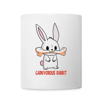 Carnivorous white rabbit - Mug - white - Front