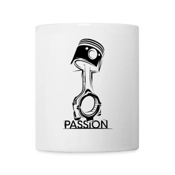 Kolben Tuner Passion Symbol Auto Tuning icon Logo - Tasse - Weiß - Vorne