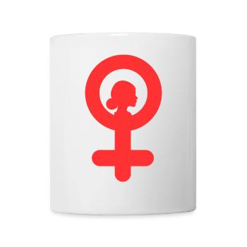 Female Venus Red Silhouette - Mug - white - Front