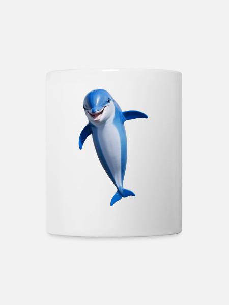 Dauphin joyeux - Mug blanc - blanc