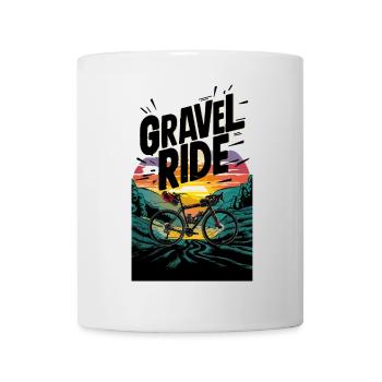 Gravel Ride Sunset Illustration - Mug - white - Front