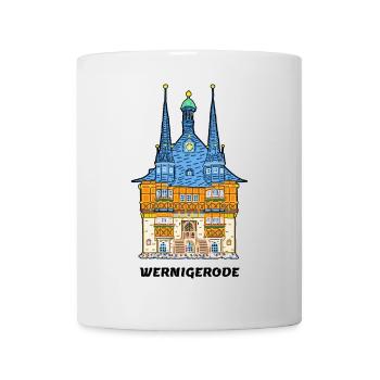 Wernigerode, Hôtel de ville, Maison à colombages Allemagne de l’Est - Mug blanc - blanc - Devant