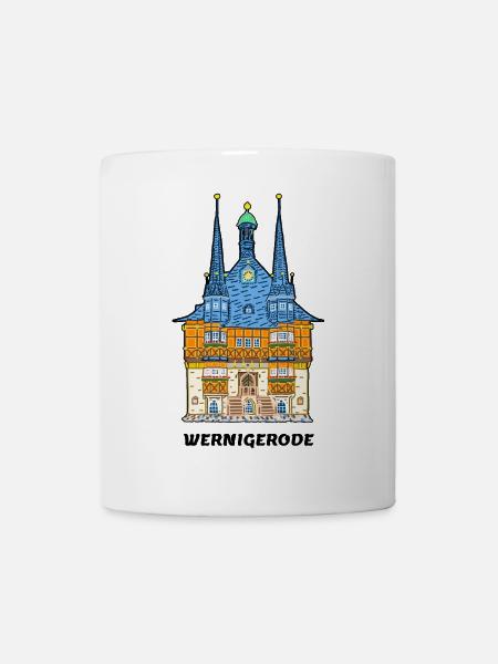 Wernigerode, Rathaus, Fachwerkhaus Ostdeutschland - Tasse - Weiß