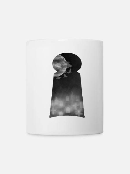 Schlüsselloch, friedhöfe, Gothic design - Tasse - Weiß