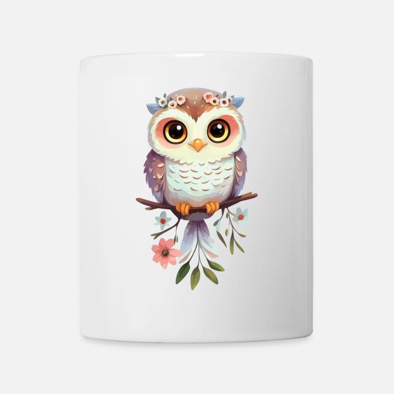 Éveillez l'Imagination avec notre Chouette Ludique - Mug blanc - blanc