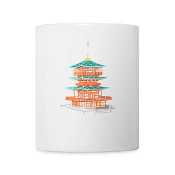 Japan, Seiganti-ji Pagode, Welterbe Zeichnung - Tasse - Weiß - Vorne