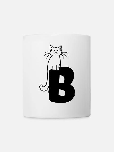Katze Buchstabe B - Tasse - Weiß