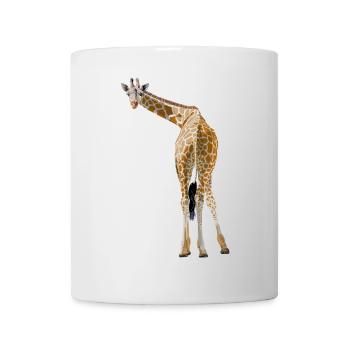Giraffe greets from the savannah - Mug - white - Front