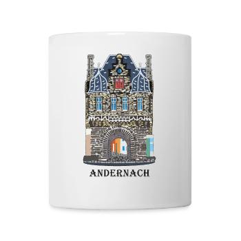 Andernach, kultiges Rheintor, Deutschland - Tasse - Weiß - Vorne