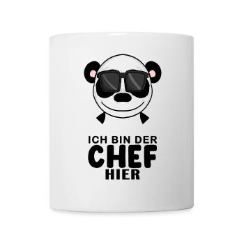 Chef Spruch Anführer Panda Motiv - Tasse - Weiß - Vorne