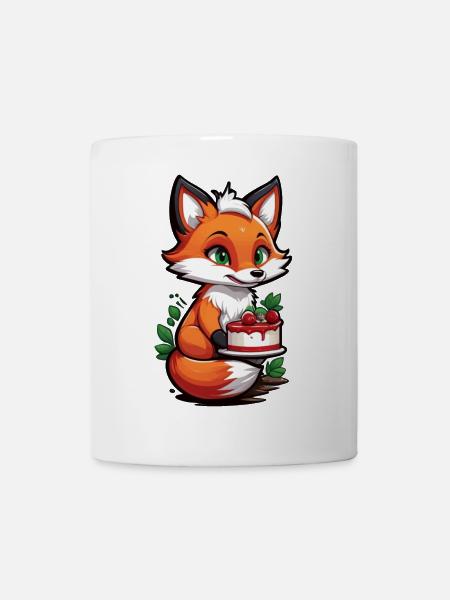 Foxy Cake Delight - Tasse - Weiß