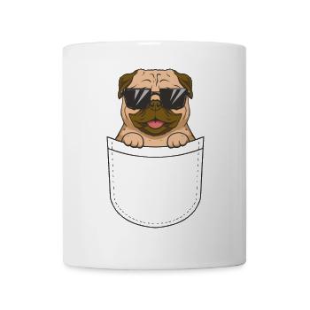 Pug Pocket Sonnenbrille - Tasse - Weiß - Vorne