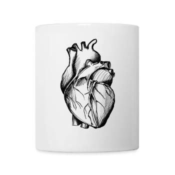 Herz Illustration - Tasse - Weiß - Vorne
