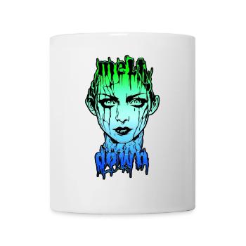MELTDOWN: Melting face in overload - Mug - white - Front