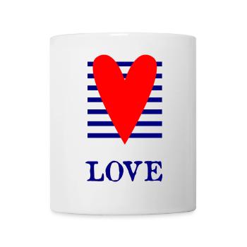HERZ. PAPA. MAMA. Junggesellinnenabschied. BEBE. KIND. HERZ. FEST - Tasse - Weiß - Vorne