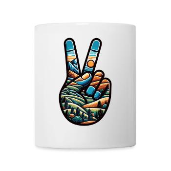 Frieden Outdoor Wald Camping - Tasse - Weiß - Vorne