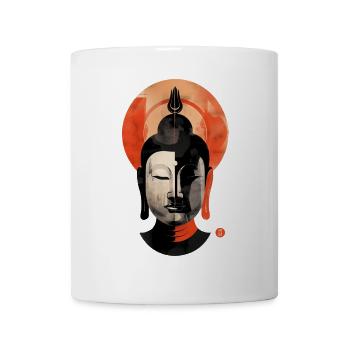 T Shirt Design Buddha Head - Tasse - Weiß - Vorne