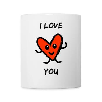 VALENTINSTAG. Junggesellinnenabschied. ICH LIEBE DICH. ICH LIEBE DICH. LIEBE - Tasse - Weiß - Vorne