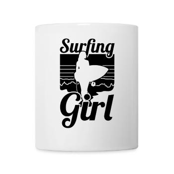 Surfing Girl - Mug - white - Front