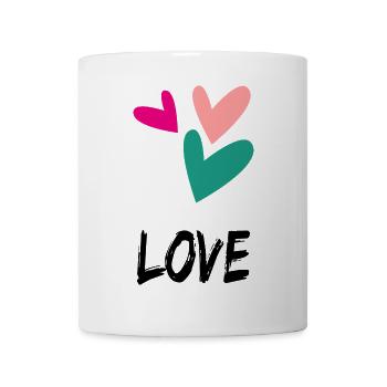 LIEBE. PAAR. GERADE VERHEIRATET. Junggesellinnenabschied. VALENTINSTAG. - Tasse - Weiß - Vorne