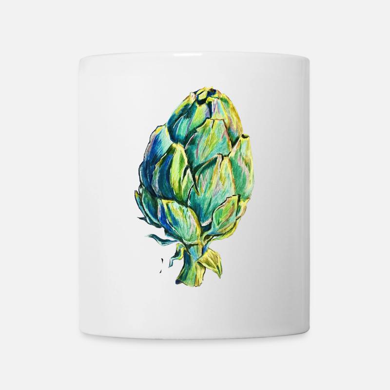 Artischocke solo - Tasse - Weiß