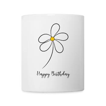 ANNIVERSARY. HAPPY BIRTHDAY. HAPPY BIRTHDAY. - Mug - white - Front