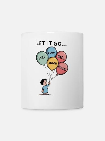 Inspirierendes Let It Go Design Kunst für Männer - Tasse - Weiß