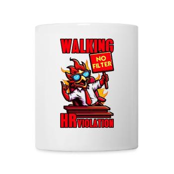 WALKING HR VIOLATION, FUNNY - Mug - white - Front