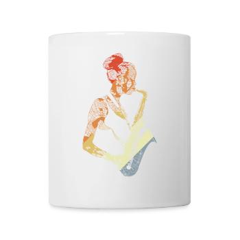 Saxophonist Drawing Vintage - Mug - white - Front