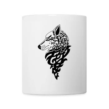 Loup noir génie de la forêt - Mug blanc - blanc - Devant