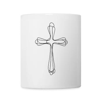 Kreuz - Tasse - Weiß - Vorne