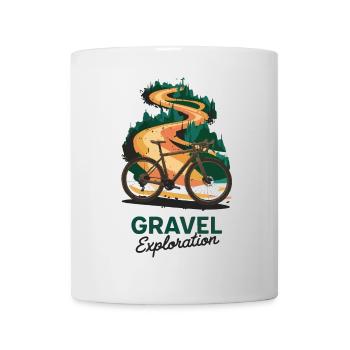Gravel Exploration Fahrrad Design - Tasse - Weiß - Vorne