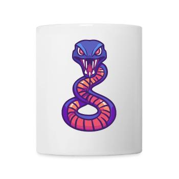 Serpent Cobra Halloween Bande Dessinée Drôle - Mug blanc - blanc - Devant