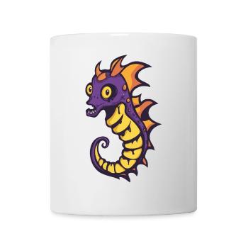 Seahorse Halloween Comic Funny - Mug - white - Front