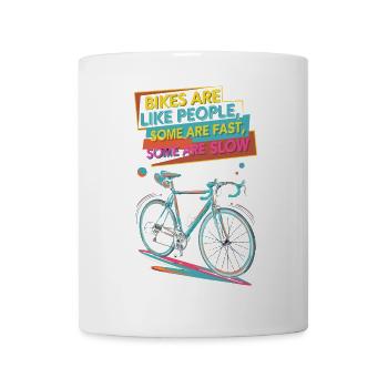 Design motivant de vélo coloré - Mug blanc - blanc - Devant