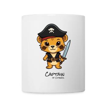Pirate kitten with saber - Mug - white - Front