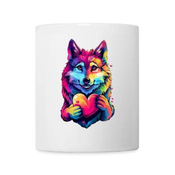 Wolf - Tasse - Weiß - Vorne