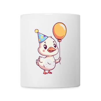 Gans Geburtstag Comic - Tasse - Weiß - Vorne